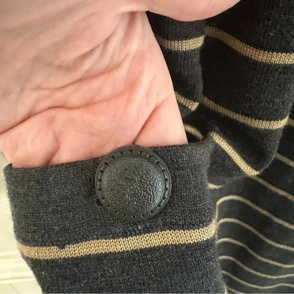 Dress Barn Women's Striped Short Puff Sleeve Dress w/ Front Pockets Sz 14/16 GUC - Picture 6 of 11